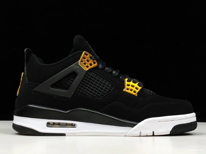 One Kick Royalty Black Metallic Jordan Air 308497-032 Gold-White 4 0815